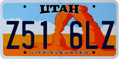 UT license plate Z516LZ