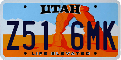 UT license plate Z516MK