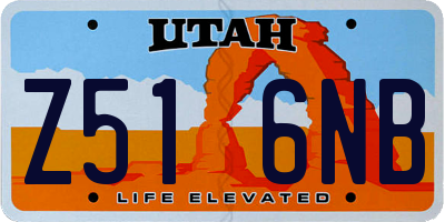 UT license plate Z516NB