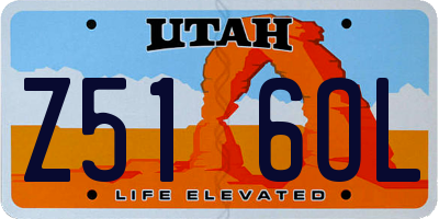 UT license plate Z516OL