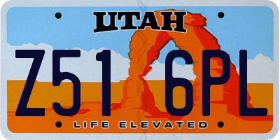 UT license plate Z516PL