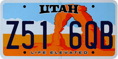 UT license plate Z516QB