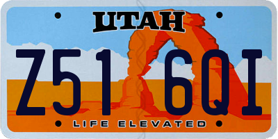 UT license plate Z516QI