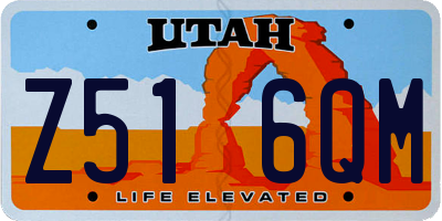 UT license plate Z516QM