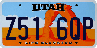 UT license plate Z516QP