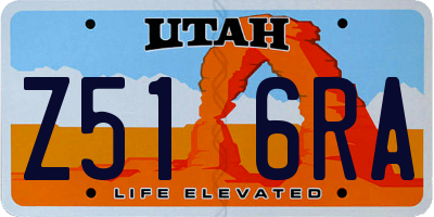 UT license plate Z516RA