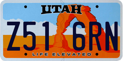UT license plate Z516RN