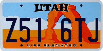UT license plate Z516TJ