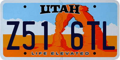 UT license plate Z516TL