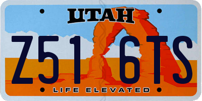 UT license plate Z516TS