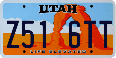 UT license plate Z516TT