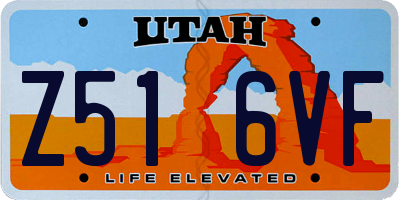 UT license plate Z516VF