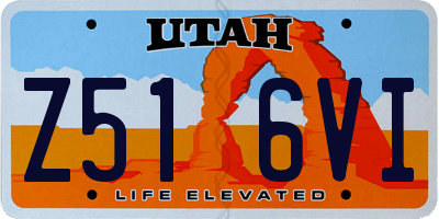 UT license plate Z516VI
