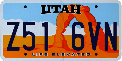 UT license plate Z516VN