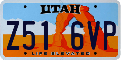 UT license plate Z516VP