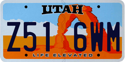 UT license plate Z516WM