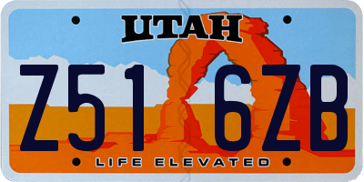 UT license plate Z516ZB