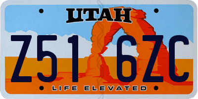 UT license plate Z516ZC