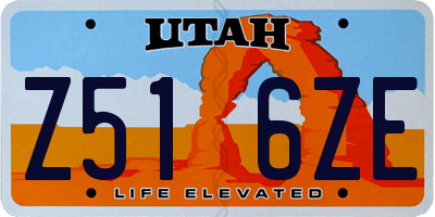 UT license plate Z516ZE