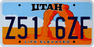 UT license plate Z516ZF