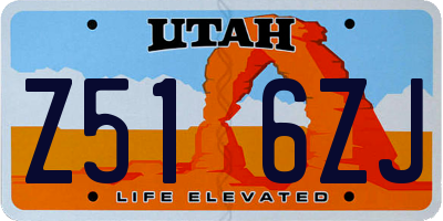 UT license plate Z516ZJ