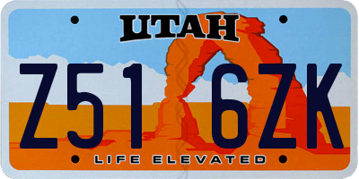 UT license plate Z516ZK