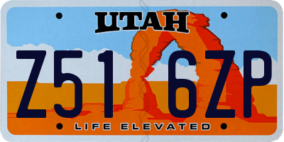 UT license plate Z516ZP