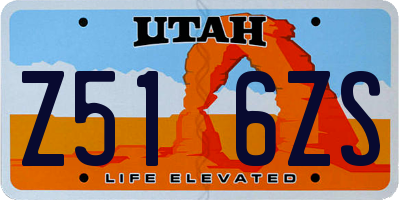 UT license plate Z516ZS