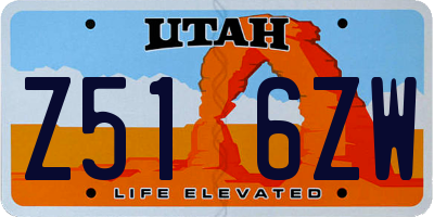 UT license plate Z516ZW