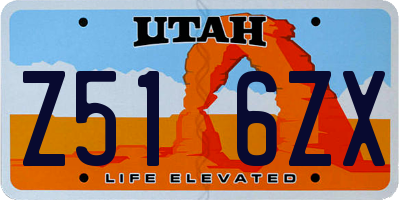 UT license plate Z516ZX