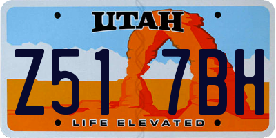 UT license plate Z517BH