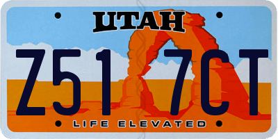 UT license plate Z517CT