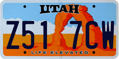 UT license plate Z517CW