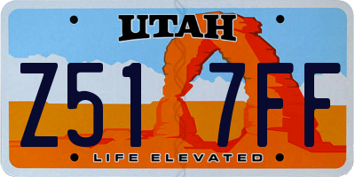 UT license plate Z517FF