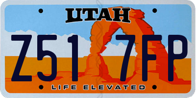 UT license plate Z517FP