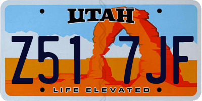 UT license plate Z517JF