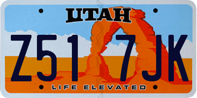 UT license plate Z517JK