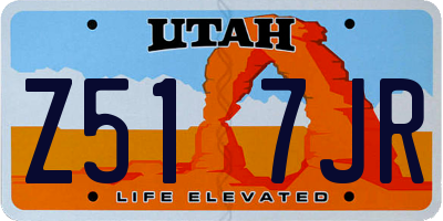 UT license plate Z517JR