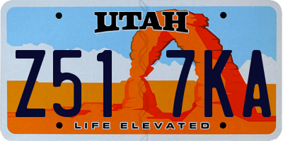 UT license plate Z517KA