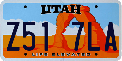 UT license plate Z517LA