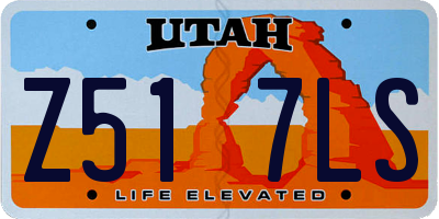 UT license plate Z517LS