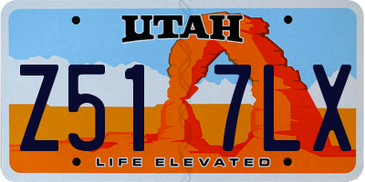 UT license plate Z517LX