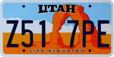 UT license plate Z517PE