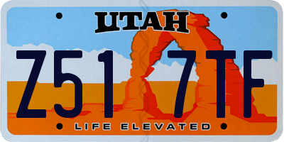UT license plate Z517TF