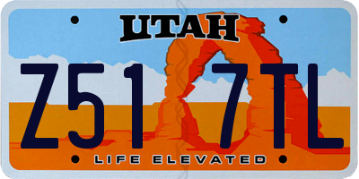 UT license plate Z517TL