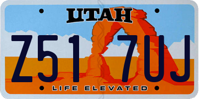 UT license plate Z517UJ