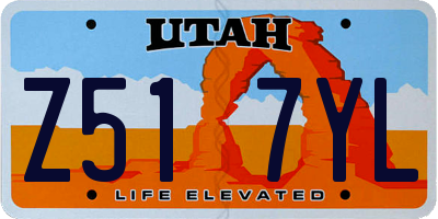 UT license plate Z517YL