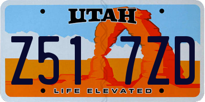 UT license plate Z517ZD