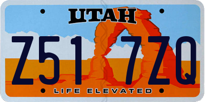 UT license plate Z517ZQ