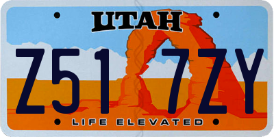 UT license plate Z517ZY